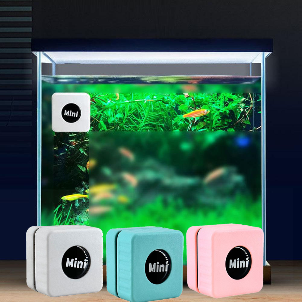 Marine Aquarium Glass Scraper - ที่ขูดตะไคร่น้ำแม่เหล็กแบบกระจกสำหรับตู้ปลาขนาดเล็ก ทำจากพลาสติก ใช้งานง่าย เหมาะสำหรับตู้ปลาหลากหลายชนิด