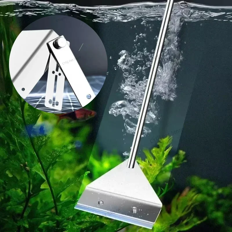 Marine Aquarium Glass Scraper - เครื่องมือทําความสะอาดถังปลาแบนทรายสาหร่ายกําจัด Dual-ใช้แก้วสาหร่ายกําจัด Scraper เครื่องมือทําความสะอาดในครัวเรือน Aquarium Accessorie