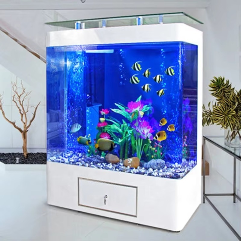 Marine Aquarium Design - ตู้ปลาแก้วขนาด 200 แกลลอน ดีไซน์ทันสมัย สำหรับห้องนั่งเล่น/ห้องรับประทานอาหาร ขายตรงจากโรงงาน