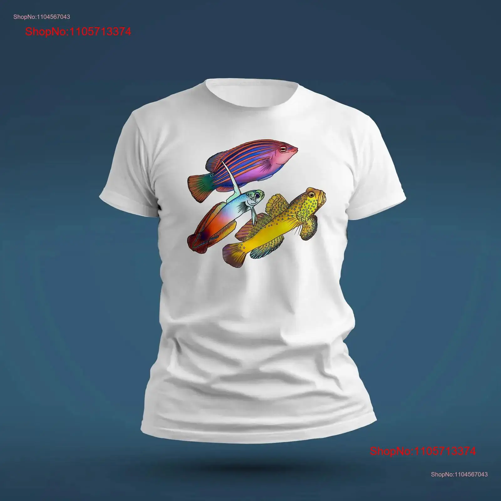 Marine Aquarium Design - เสื้อยืดลายตู้ปลาทะเลน้ำเค็ม สไตล์วินเทจ ผ่านการซักแล้ว เสื้อผ้าดีไซเนอร์ ยูนิเซ็กส์ สวมใส่สบาย