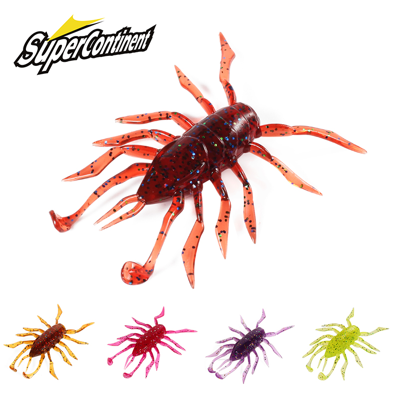 Marine Salt Mix - 2023 Supercontinent 12 ชิ้น/ล็อตแมงมุมน้ําซิลิโคนเหยื่อหนอน 38 มม./1.42g