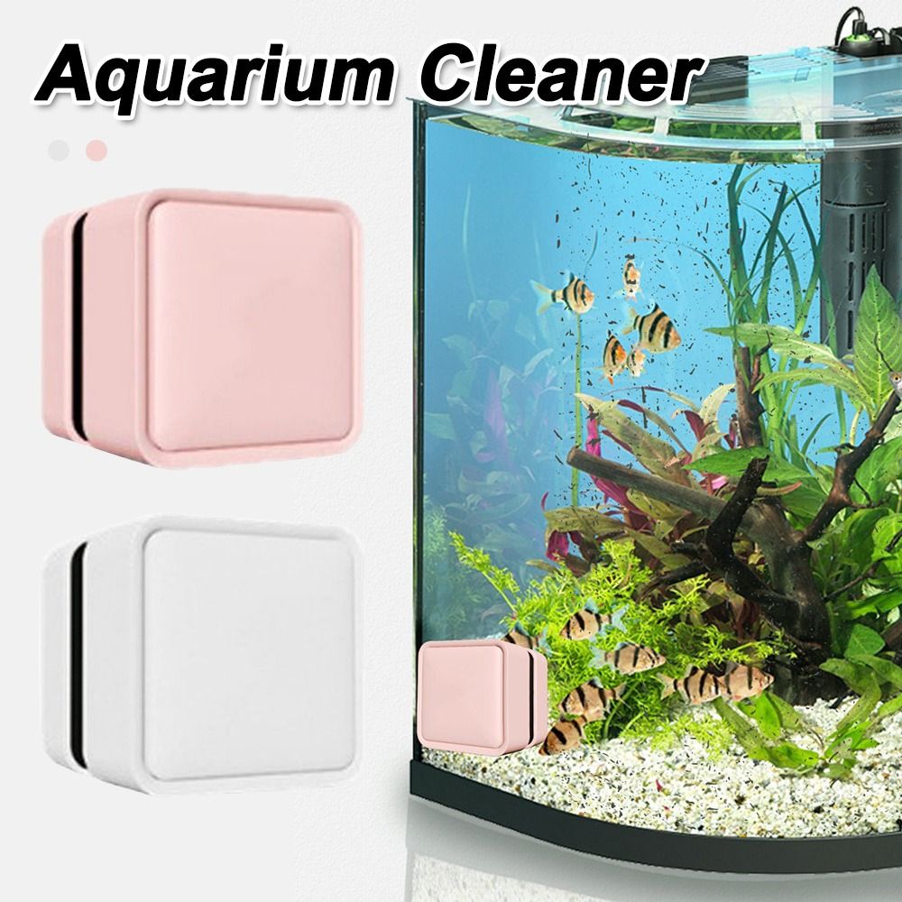 Marine Aquarium Glass Scraper - แปรงทำความสะอาดกระจกตู้ปลาแบบแม่เหล็ก แปรงทำความสะอาดกระจกขนาดเล็กแบบกันรอยขีดข่วน ที่ขูดตะไคร่น้ำแบบสี่เหลี่ยม