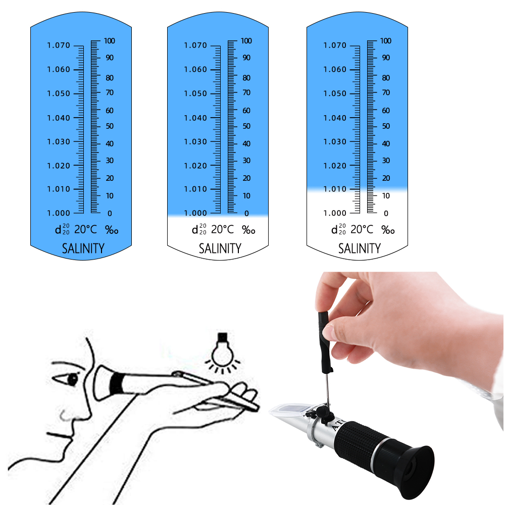 ความเค็ม Refractometer 0-10% 1 - Marine Aquarium Bacteria บทวิจารณ์และราคา
